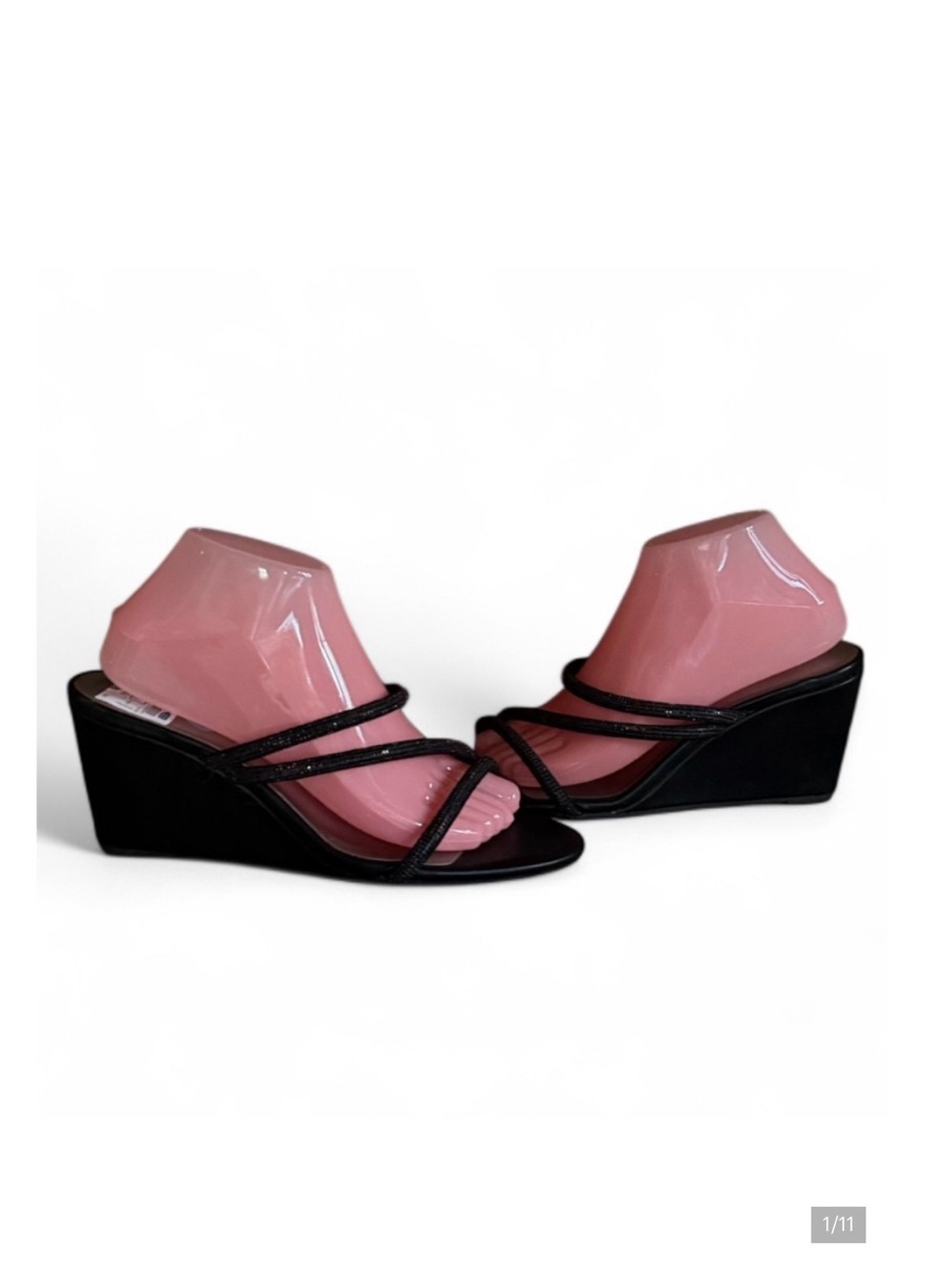 💙💚🔥HP🔥💰BOGO FREE London Fog Vegan Leather Wedge Sandals 8.5 Wide